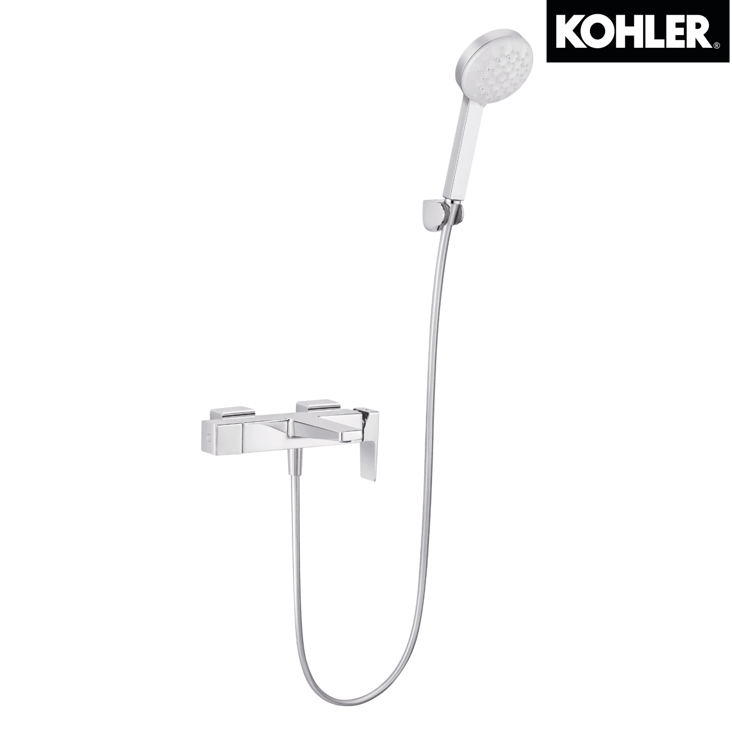 KOHLER K-22086X-4-CP HONESTY 8" 掛牆式浴缸龍頭 (包括多功能手持花灑及插座)