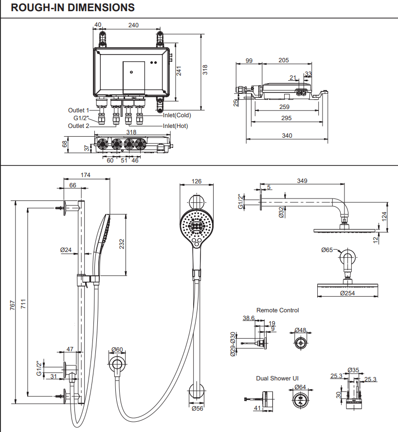 KOHLER K-22327T-7-CP DTV MODE 花灑組合套裝
