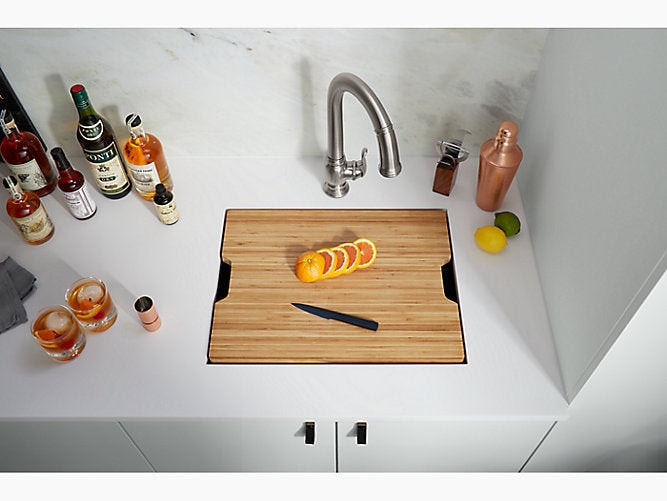 KOHLER K-23650T-C-NA PROLIFIC® 23” 下崁式廚房鋅盆 ( 包括砧板、浸泡籃、瀝水籃及瀝水板)