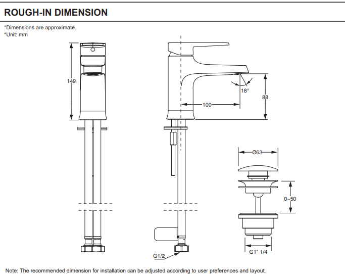 KOHLER K-26040K-4-CP BEAM 面盆龍頭