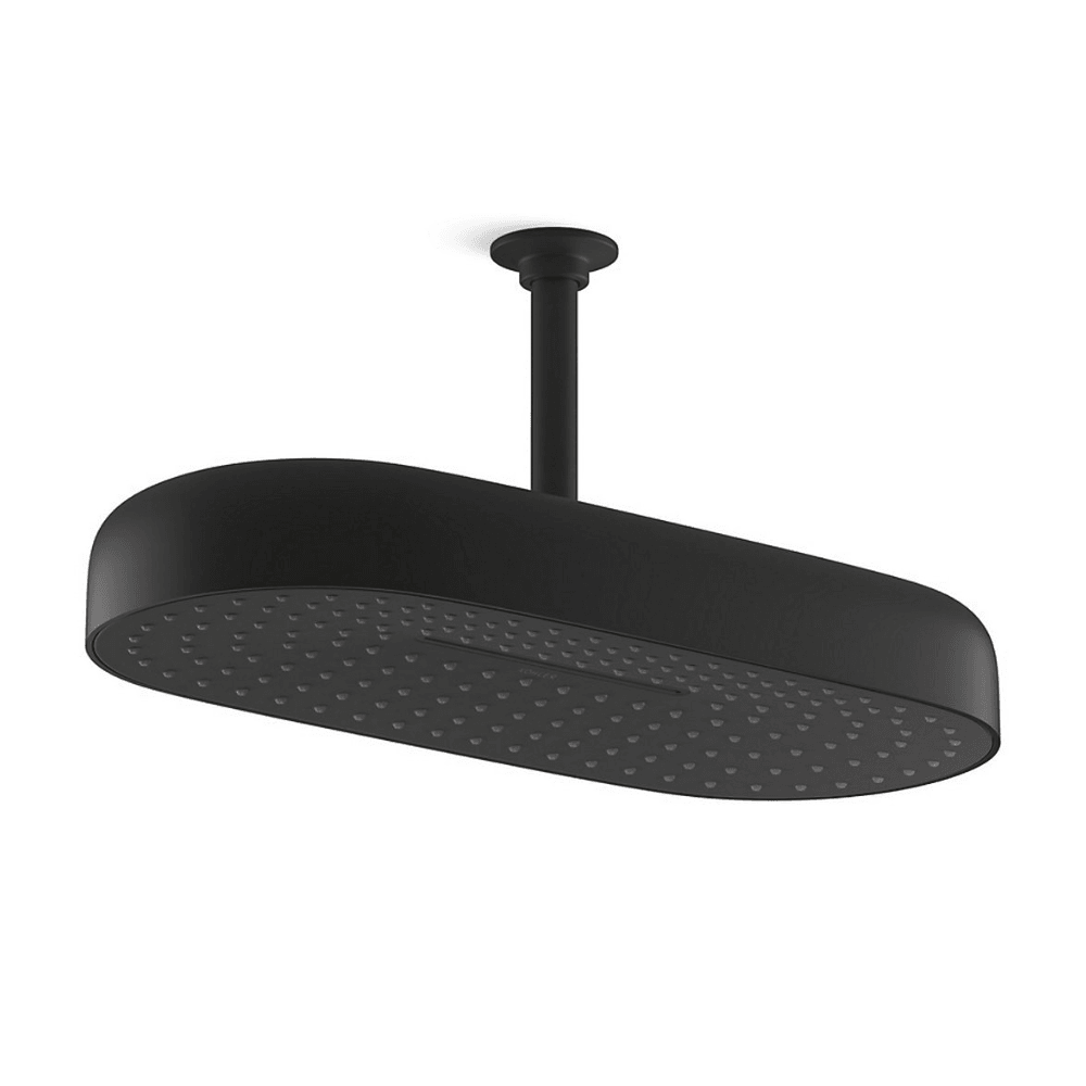 KOHLER K-26298T-BL STATEMENT™ 18” 雙功能頭頂花灑18” 雨淋/ 雨瀑 (黑色)