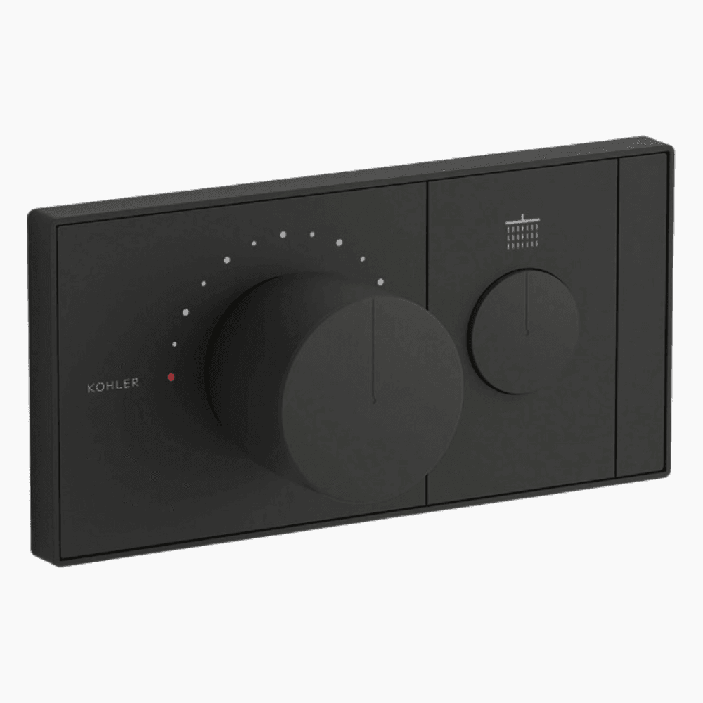 KOHLER K-26345T-9-BL ANTHEM™ Single-Function Mechanical Thermostatic Valve Trim (Black)