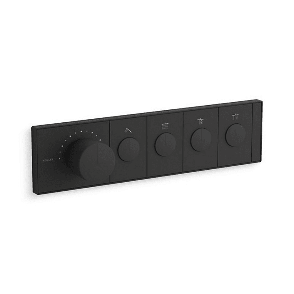 KOHLER K-26348T-9-BL ANTHEM™ 四路嵌入式機械恆溫控制 (黑色)