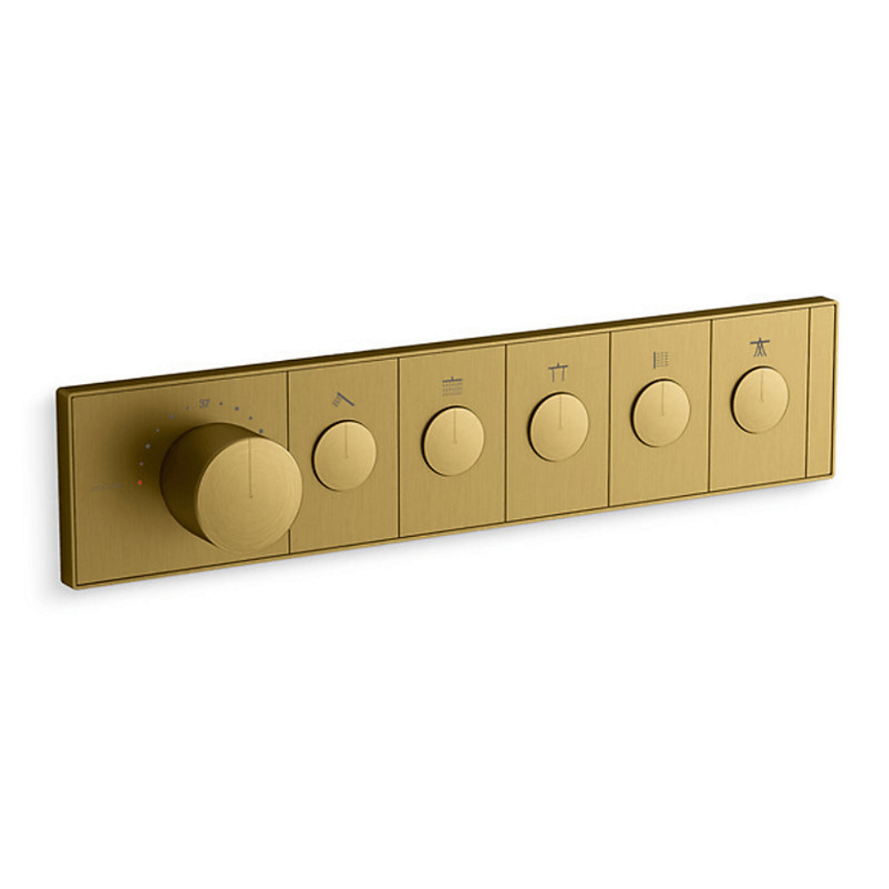 KOHLER K-26349T-9-2MB ANTHEM™ 五路嵌入式機械恆溫控制 (摩登金)