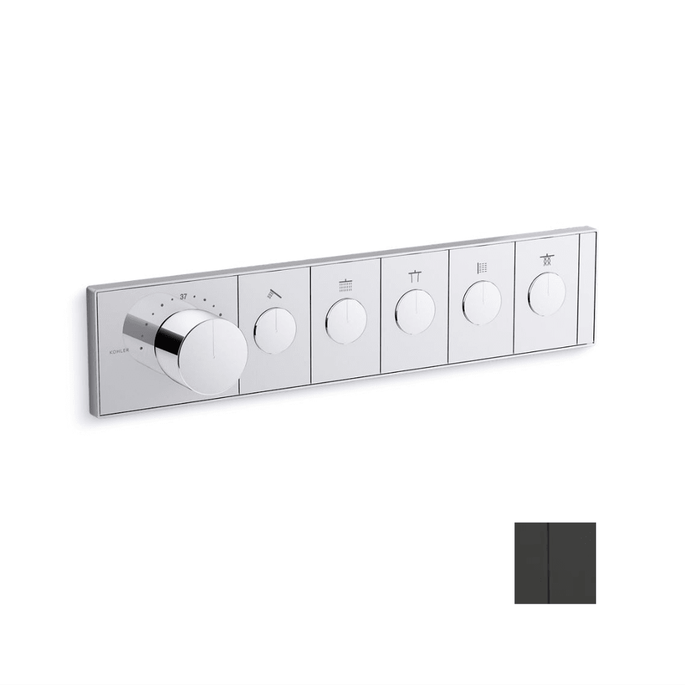 KOHLER K-26349T-9-BL ANTHEM™ 五路嵌入式機械恆溫控制 (黑色)