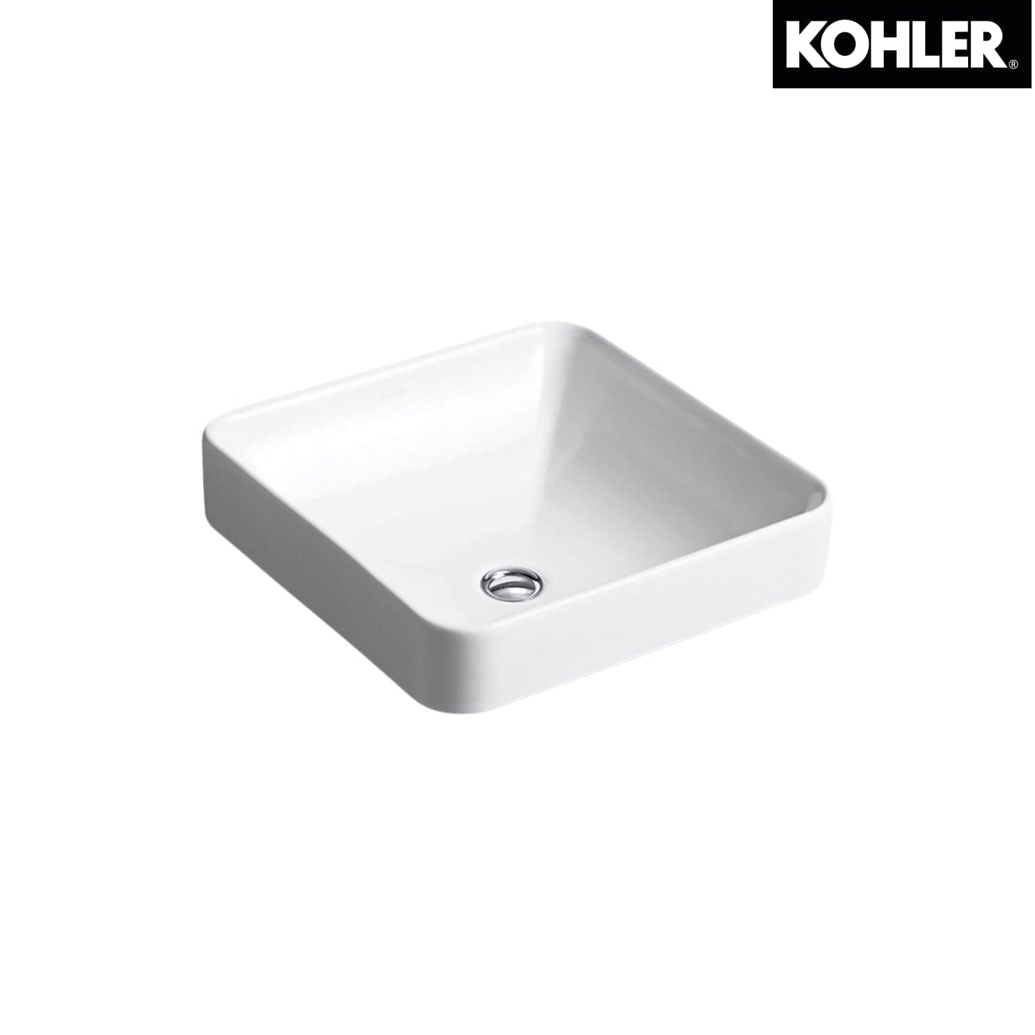 KOHLER K-2661X-0 FOREFRONT 方形檯上式面盆