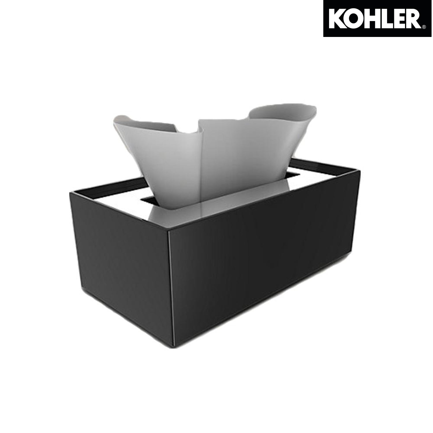 Kohler K-27367T-PH7 STAGES 衛生紙盒 (黑白色)