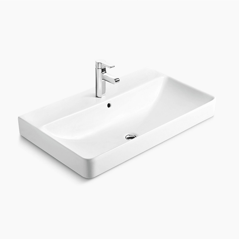 KOHLER K-2749T-1-0 FOREFRONT 一體化面盆(單龍頭孔)