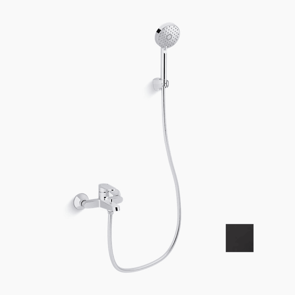 KOHLER K-28194T-4-BL BEAM 掛牆式浴缸龍頭 (黑色)