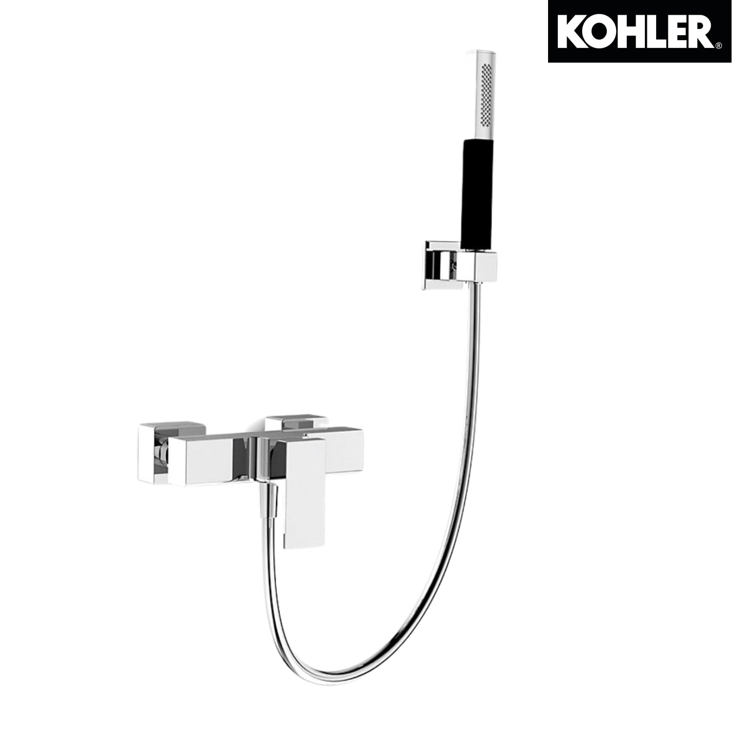 Kohler K-45371T-B4-CP STRAYT 掛牆式淋浴龍頭 (連多手持花灑及插座)