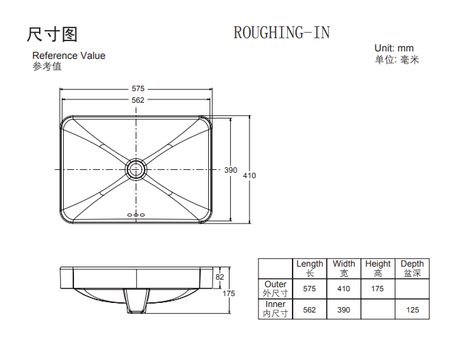 KOHLER K-5373T-0 FOREFRONT 23"長方形檯上式面盆