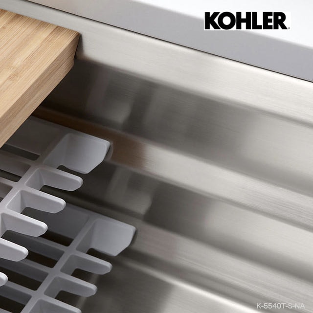 Kohler K-5540T-S-NA 廚房鋅盤及 K-77748T-4-CP 廚房龍頭組合優惠