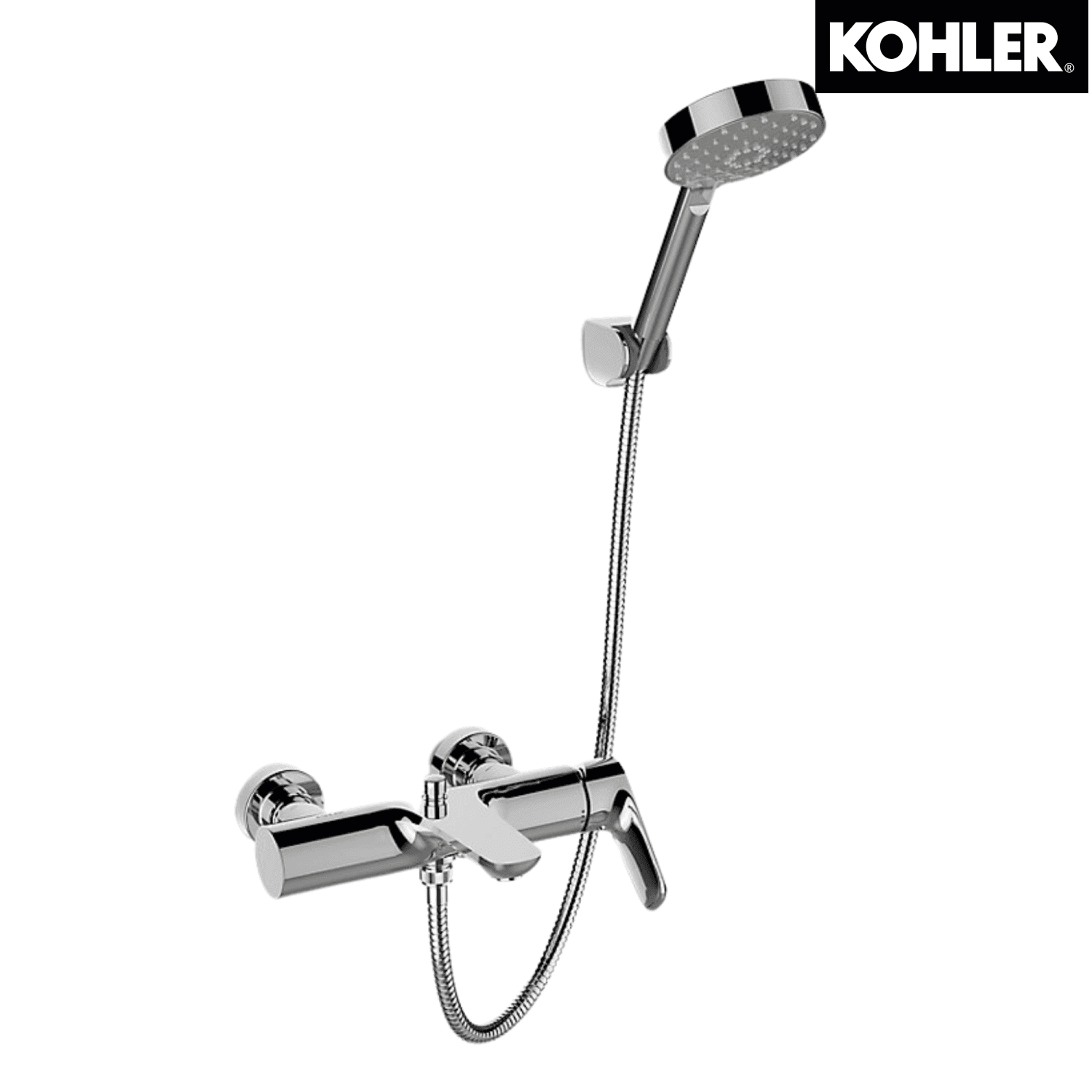 KOHLER K-72282K-4-CP ALEO 掛牆式浴缸龍頭 (連多功能手持花灑及花灑托架)-hong-kong