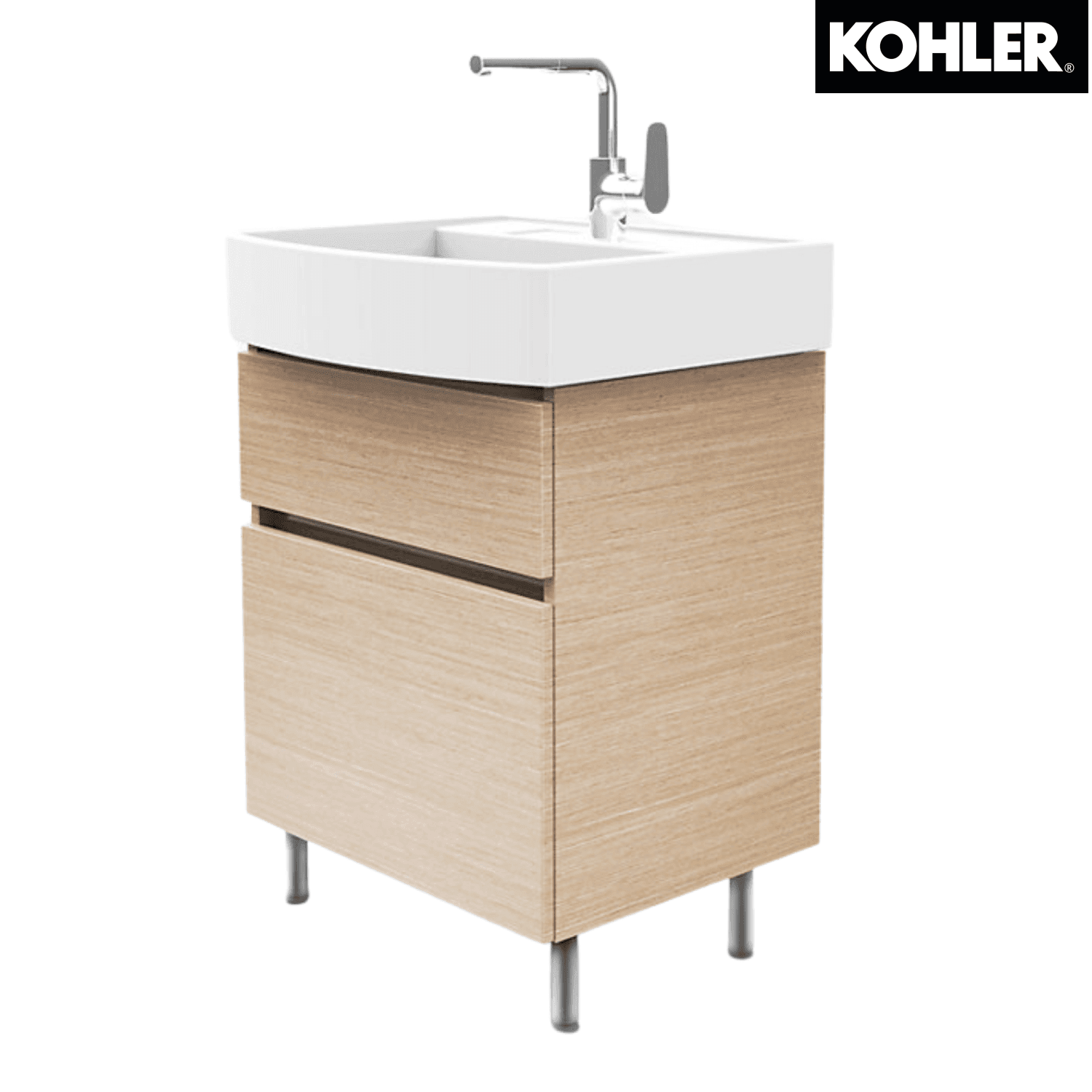 Kohler K-75836T-B08 600mm FLEXISPACE 浴室櫃 (淺木色)