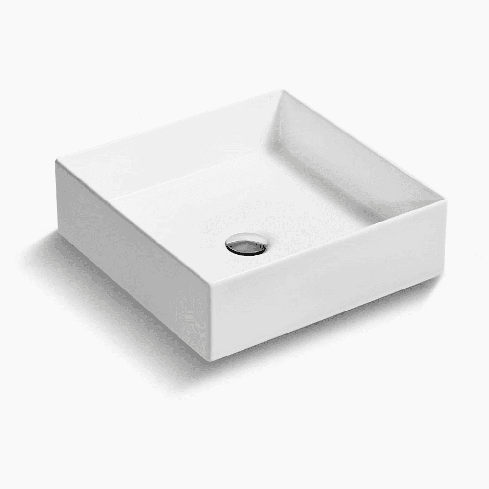 KOHLER K-90011T-0 MICA 15" 方形台上式浴室面盆