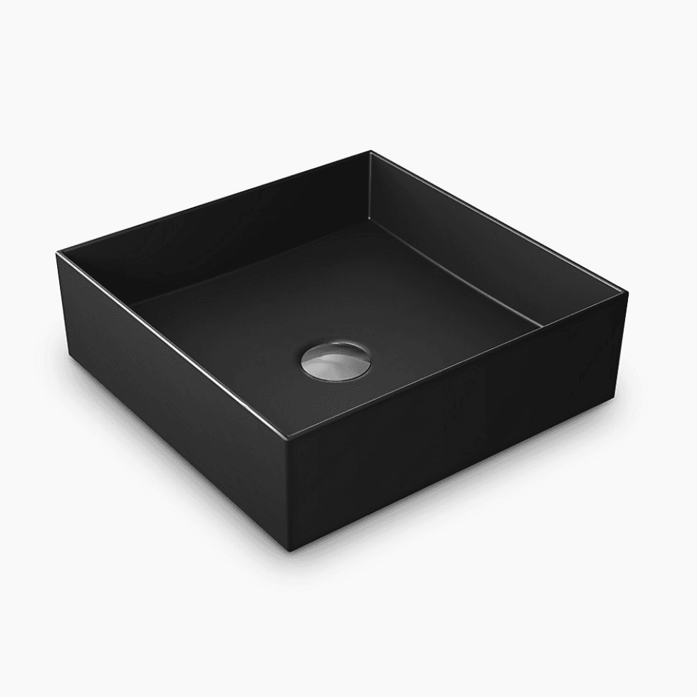 KOHLER K-90011T-HB1 MICA 15" 方形台上式浴室面盆 (霧面黑)