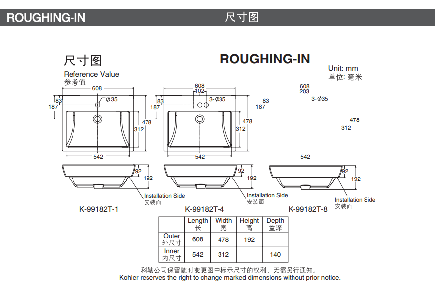 KOHLER K-99182T-1-0 PARLIAMENT 24" 檯上式面盆 (單龍頭孔)-hong-kong