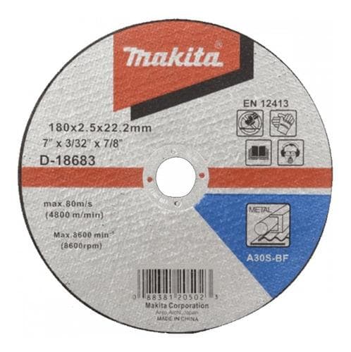 Makita 牧田 D-18683 直徑180mm 切割砂輪片 (切割金屬用) (50件)