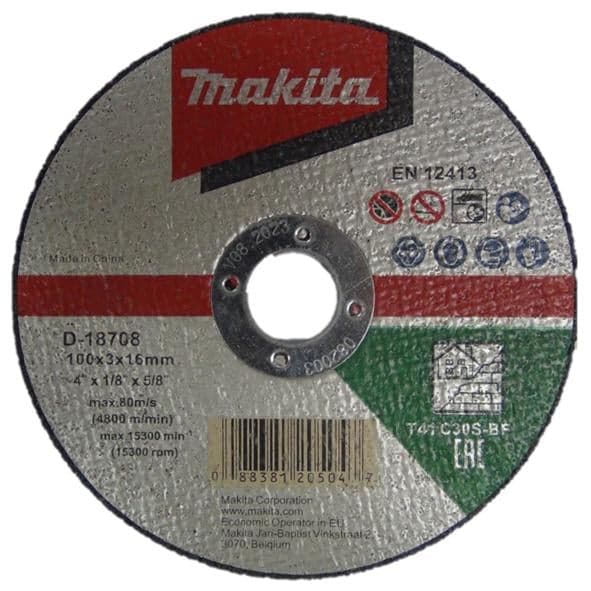 Makita 牧田 D-18708 直徑100mm 切割砂輪片 (切割石材及磚塊用) (50件)