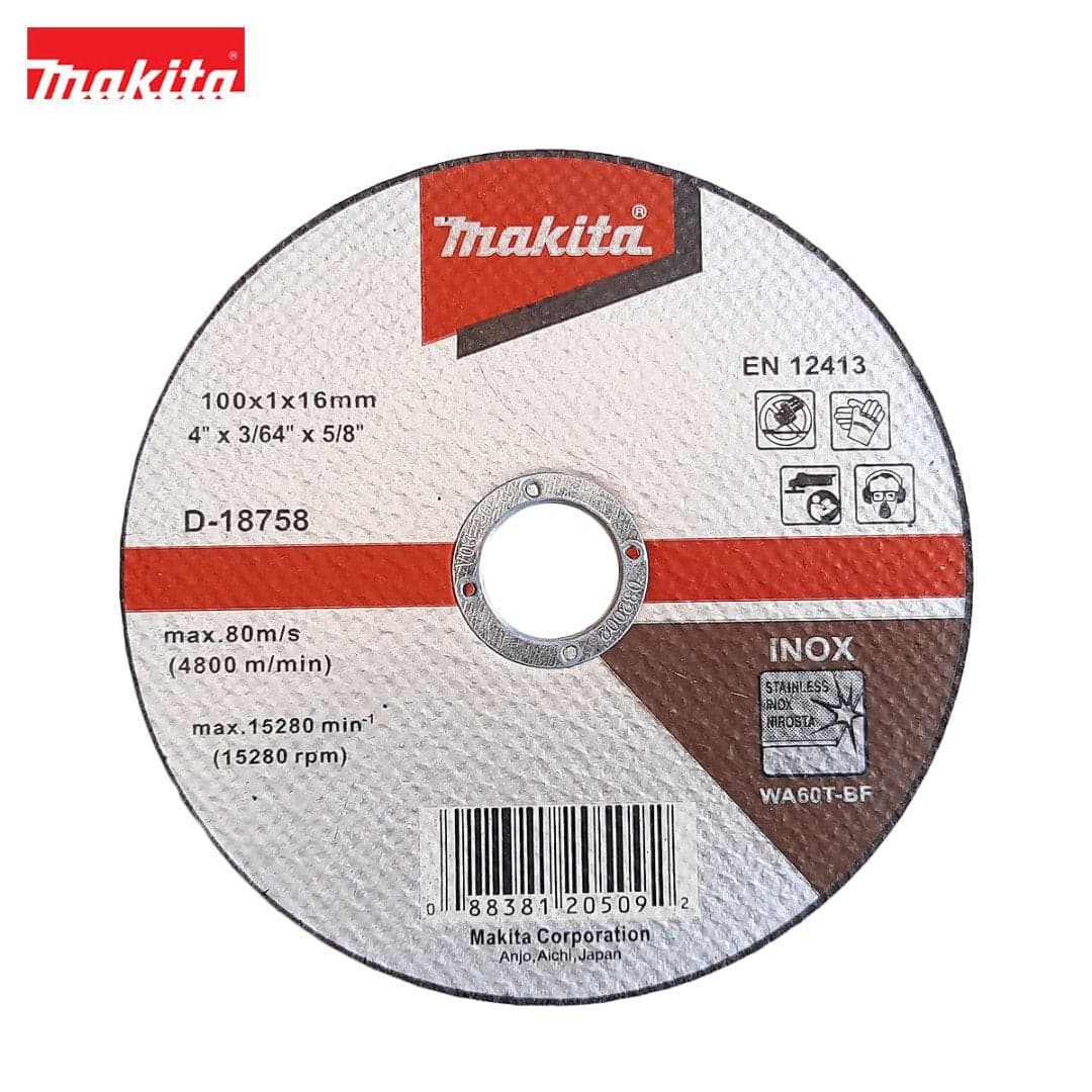 Makita 牧田 D-18758 直徑100mm 薄切割砂輪片 (切割金屬用)