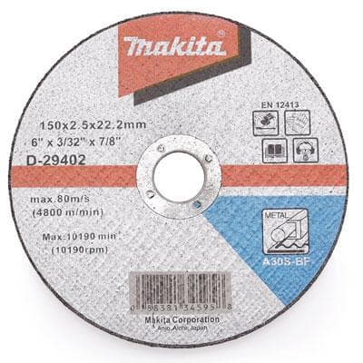 Makita 牧田 D-29402 直徑150mm 切割砂輪片 (切割金屬用) (50件)