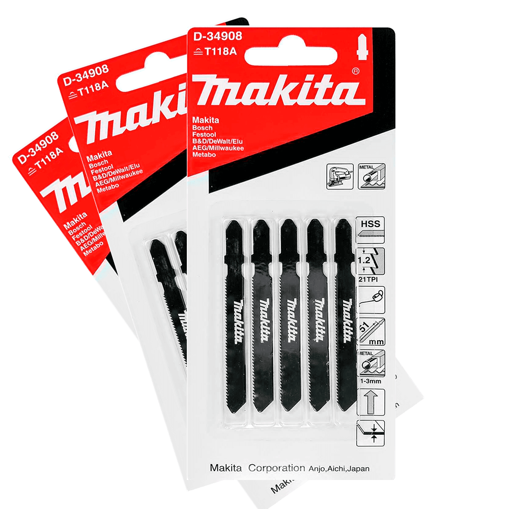 Makita 牧田 D-34908 曲線鋸片/積梳鋸片 (金屬/基本)(5片)