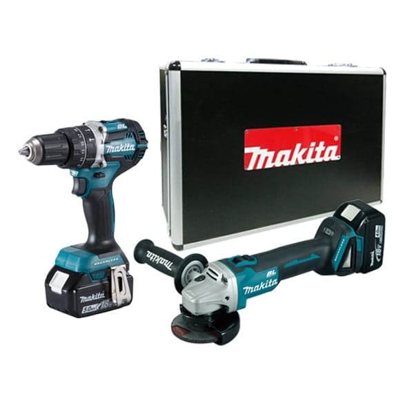 Makita 牧田 DLX2178T (5.0Ah) 充電式工具套裝 (衝撃電鑽+角向磨光機)