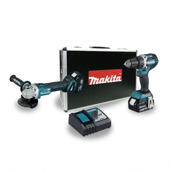 Makita 牧田 DLX2426TX1 充電式工具套裝 (起子電鑽+角向磨光機)