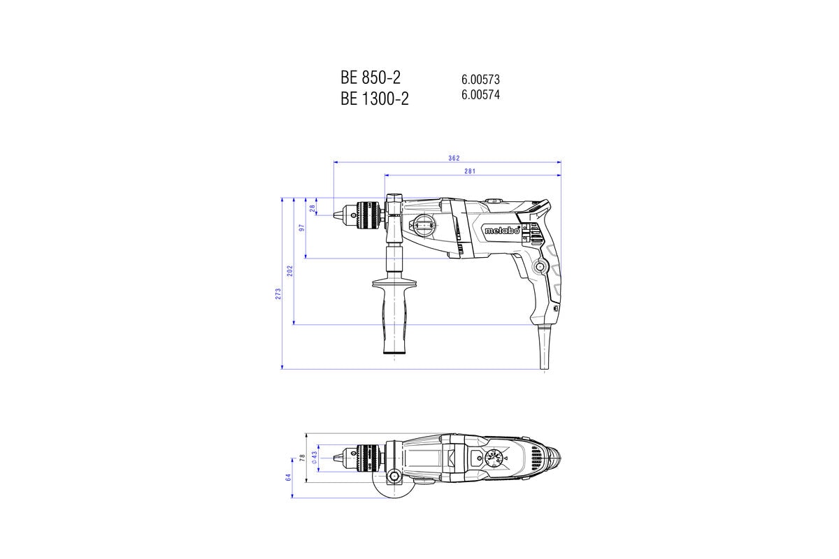 metabo 麥太保 BEV 1300-2 16mm電鑽