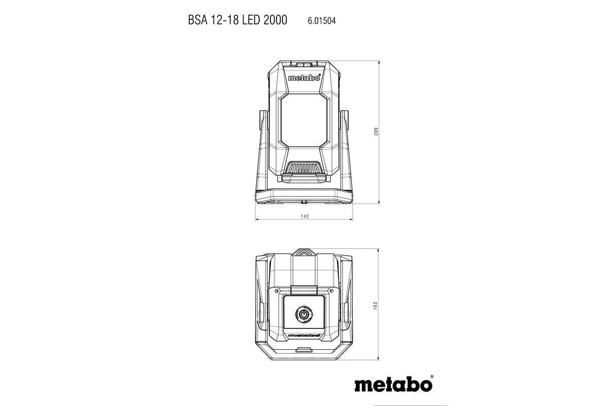 metabo 麥太保 BSA 18 LED 4000 充電式LED燈 (鋰18V) (淨機)