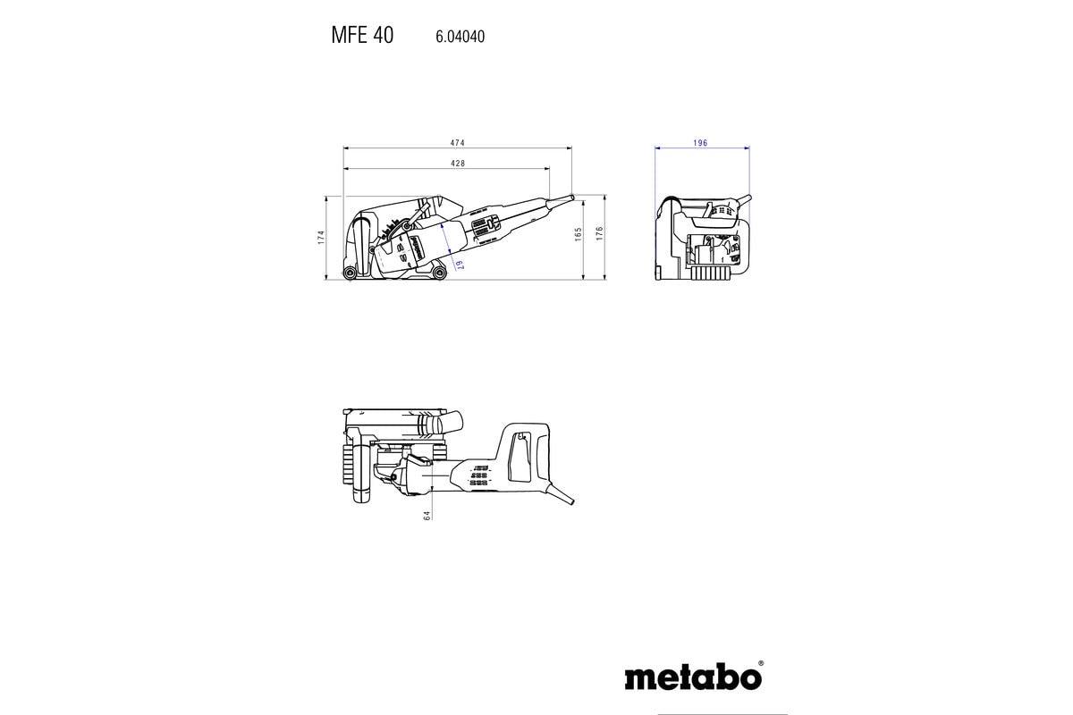 metabo 麥太保 MFE 40 1900W開槽機