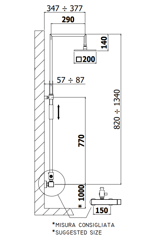 Paffoni ZCOL620 SYNCRO PLUS 淋浴柱組合