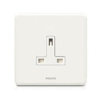 Philips Switches 13A 單位連保護門插座 (白色) ORI13ABSSK