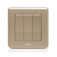 Philips Switches 16AX 三位單控開關掣,COCO (可可色) ORI3G1WSWCC