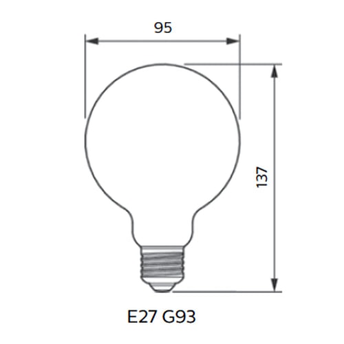 PHILIPS 飛利浦 Master Value LED燈膽 (可調光暗) – 5.9W / E27 / 2200K-2700K/ G93