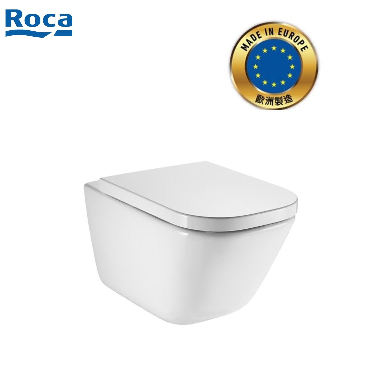 ROCA 34647L+801472 The Gap Rimless 掛牆座廁配歐樂油壓板套裝