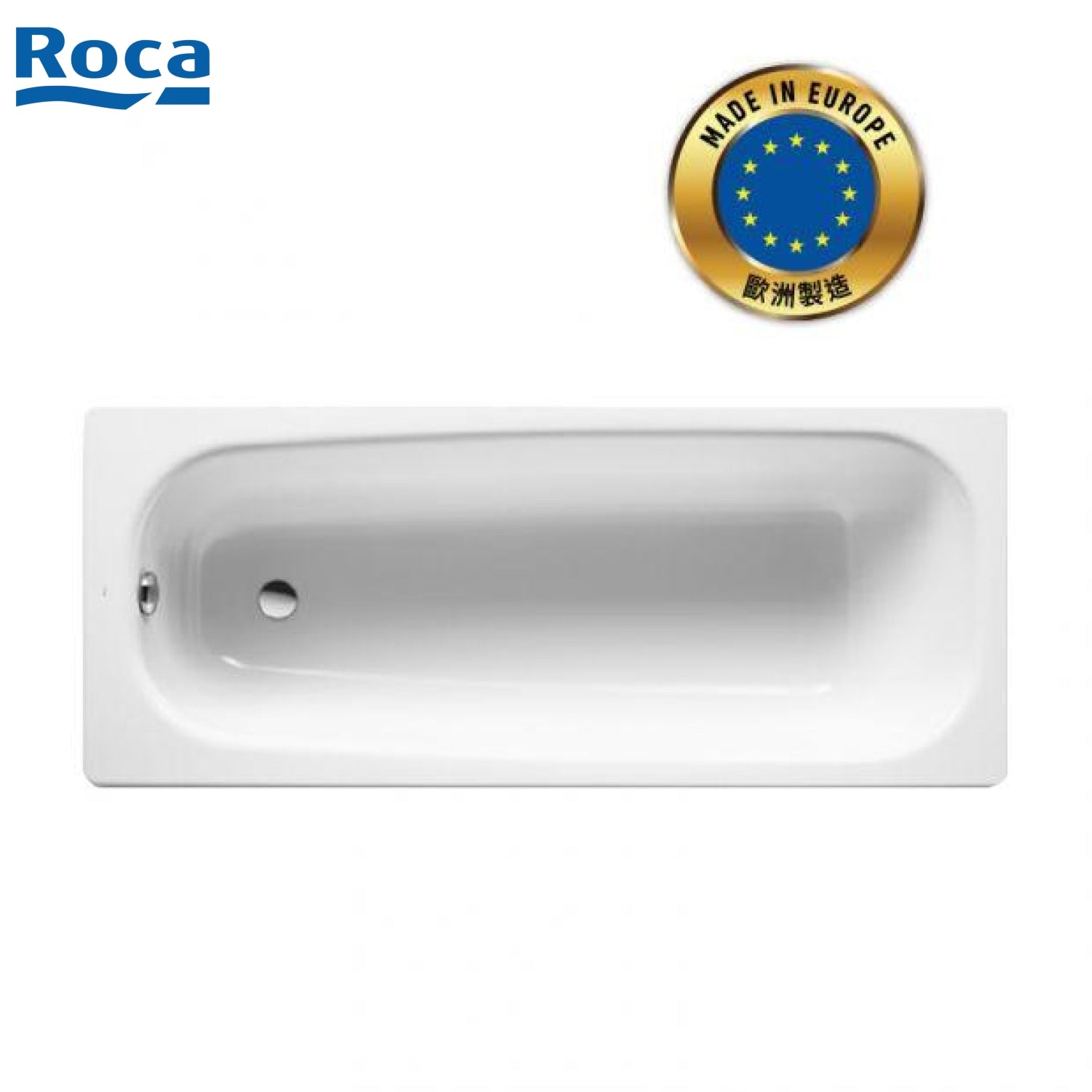 Roca A212912001 Continental 1600x700x400mm 鑄鐵浴缸