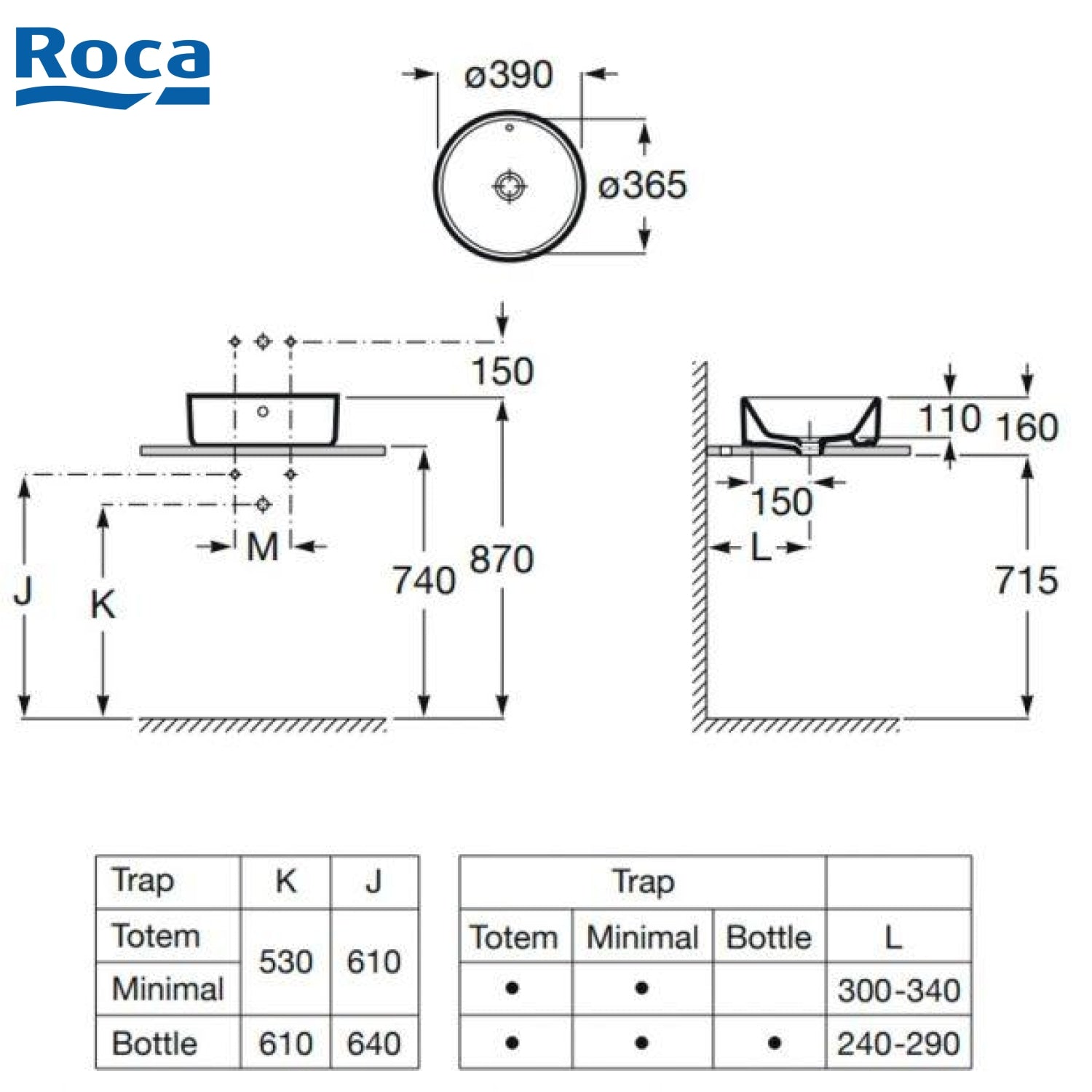 ROCA A3270MJ000 Alter / The Gap 檯上盆 390x130mm 白色