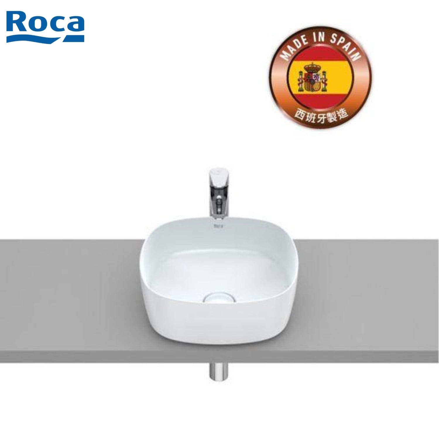 ROCA A327502630 Inspira SOFT 檯上盆 370x370x140mm 珍珠色