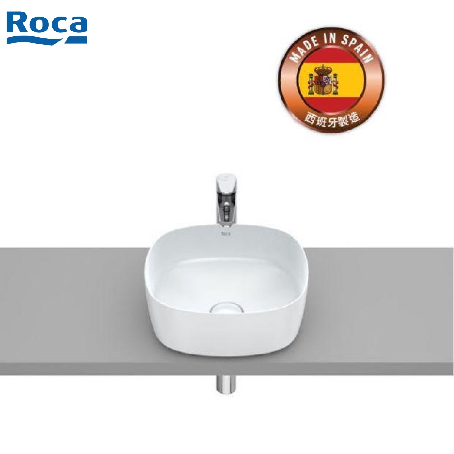 ROCA A327502630 Inspira SOFT 檯上盆 370x370x140mm 珍珠色