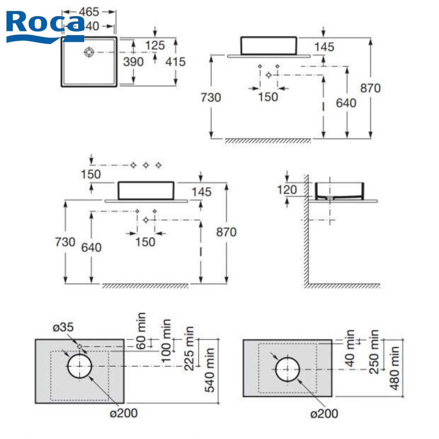 ROCA A327720000 Sofia 檯上盆 465x415x145mm 白色