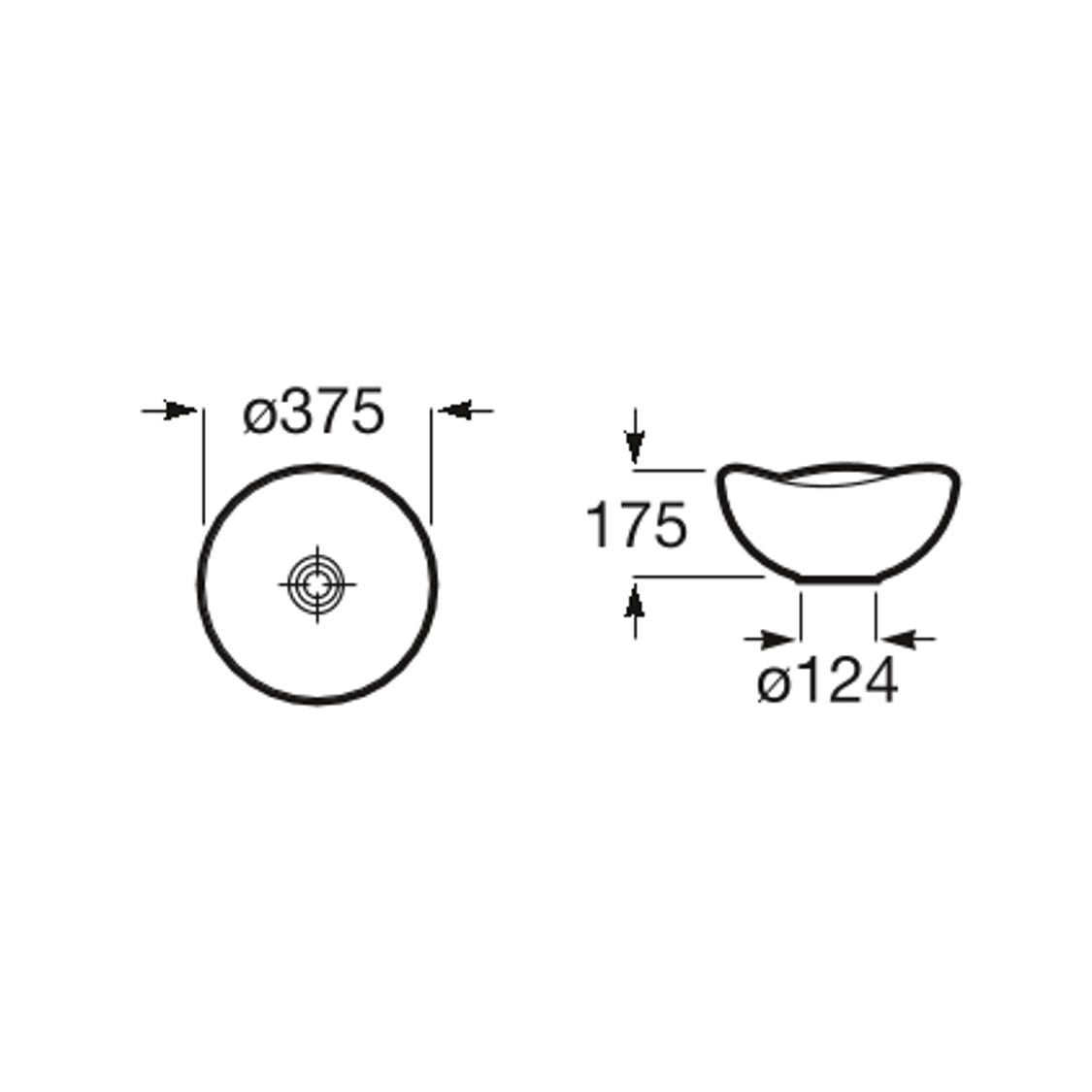 ROCA A327A15640 Ohtake 檯上盆 375x370x175mm 瑪瑙色