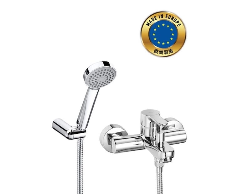 ROCA A5A0109C02 L20 Bathtub Faucet with Shower, Chrome