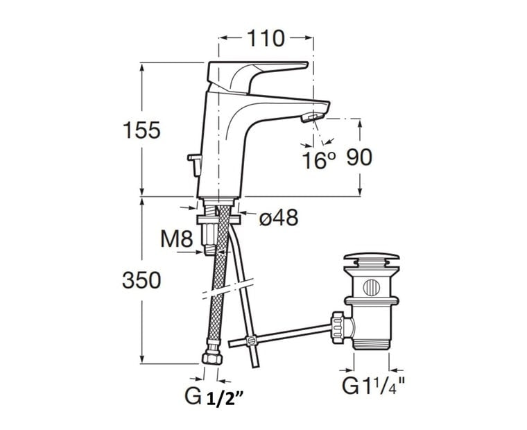 ROCA Atlas 龍頭套裝 D4: 1+4+6+7+8 5A3090C0N+5A0290C0N+5B2350C00+AP00033100+5B1B03C0G+5B2515C0N 鍍鉻色