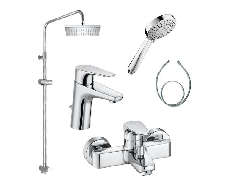 ROCA Atlas 龍頭套裝 D4: 1+4+6+7+8 5A3090C0N+5A0290C0N+5B2350C00+AP00033100+5B1B03C0G+5B2515C0N 鍍鉻色