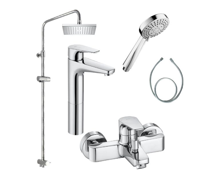 ROCA Atlas 龍頭套裝 D6: 3+4+6+7+8 5A3790C0N+5A0290C0N+5B2350C00+AP00033100+5B1B03C0G+5B2515C0N 鍍鉻色