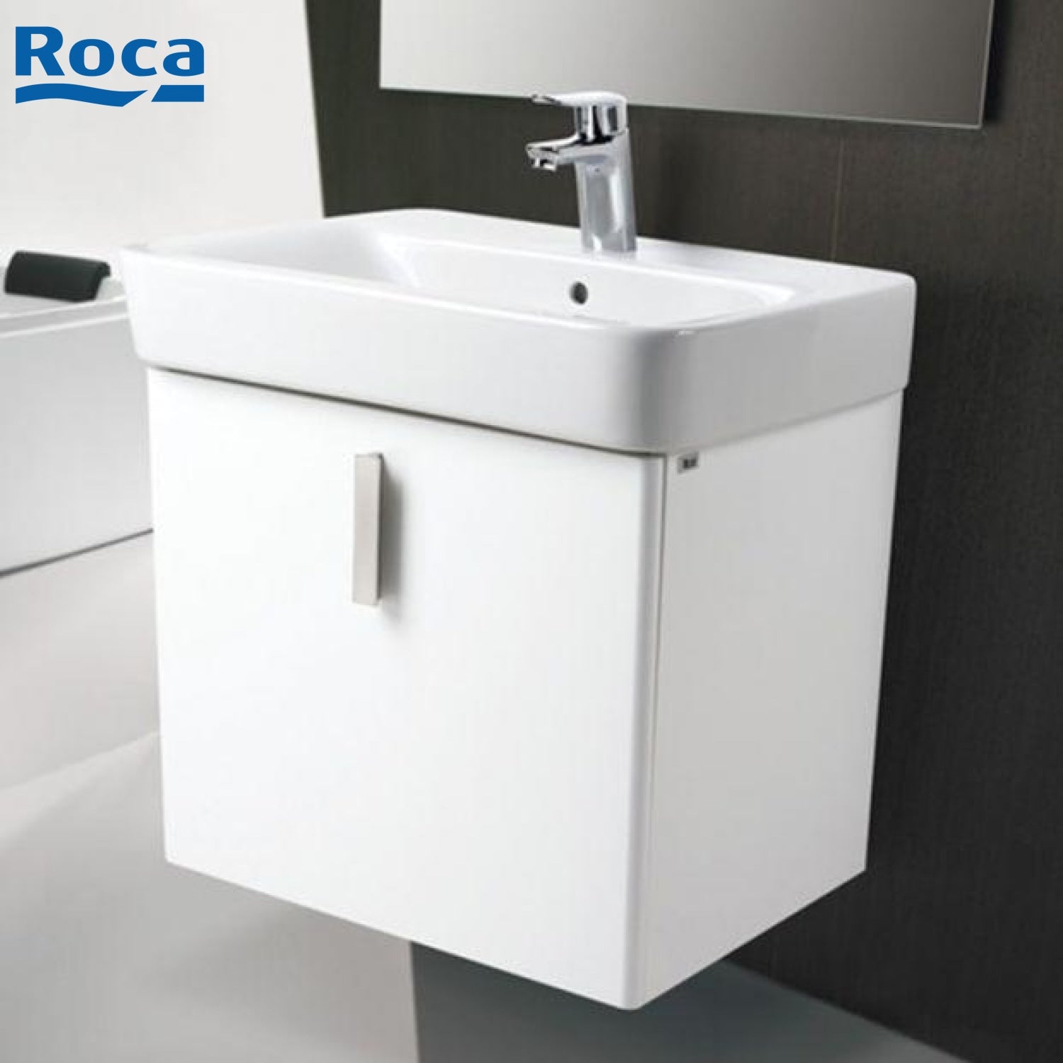 Roca Dama Senso+Saint 32751B+856555858 掛牆面盆連單門吊櫃-hong-kong