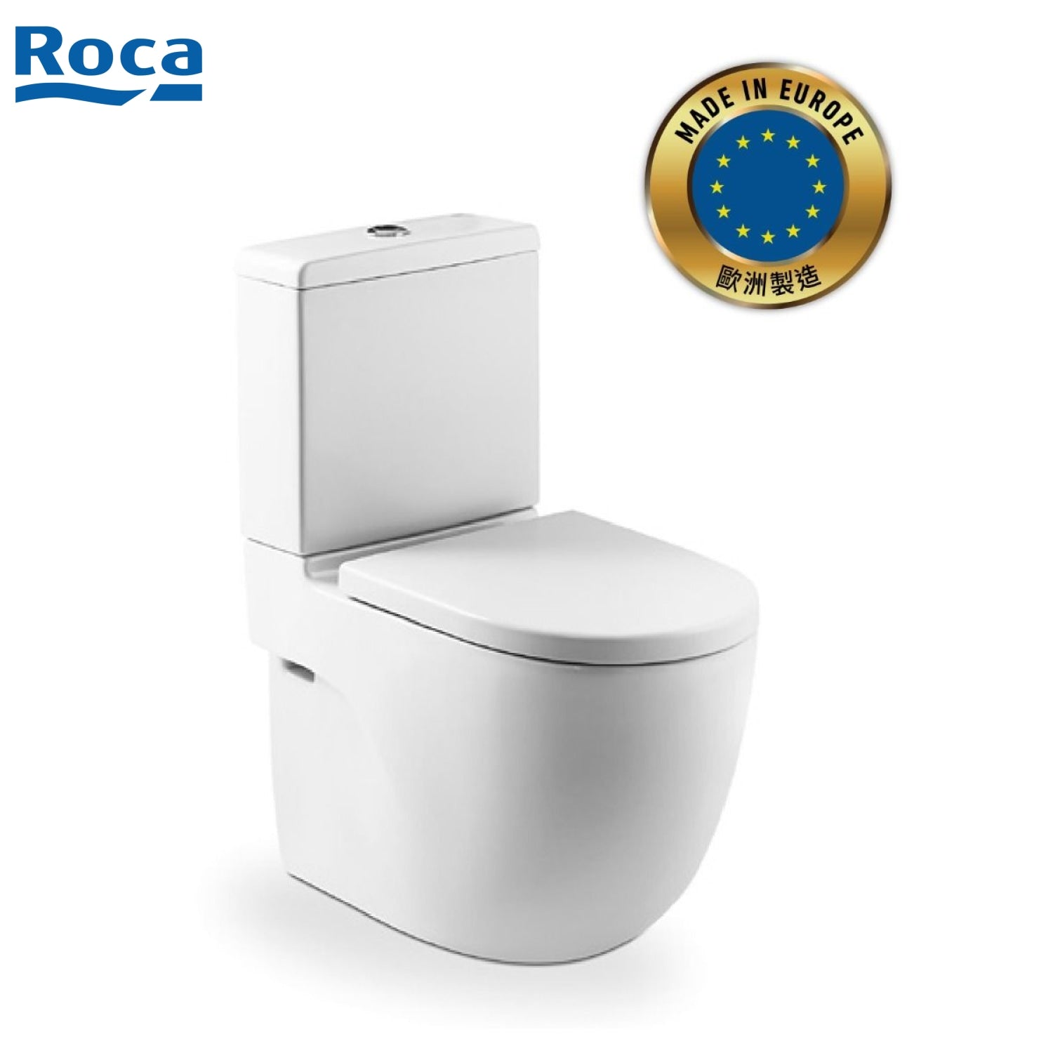 ROCA N-Meridian 自由咀分體座廁配油壓板套裝 341242+342248+8012AC 白色