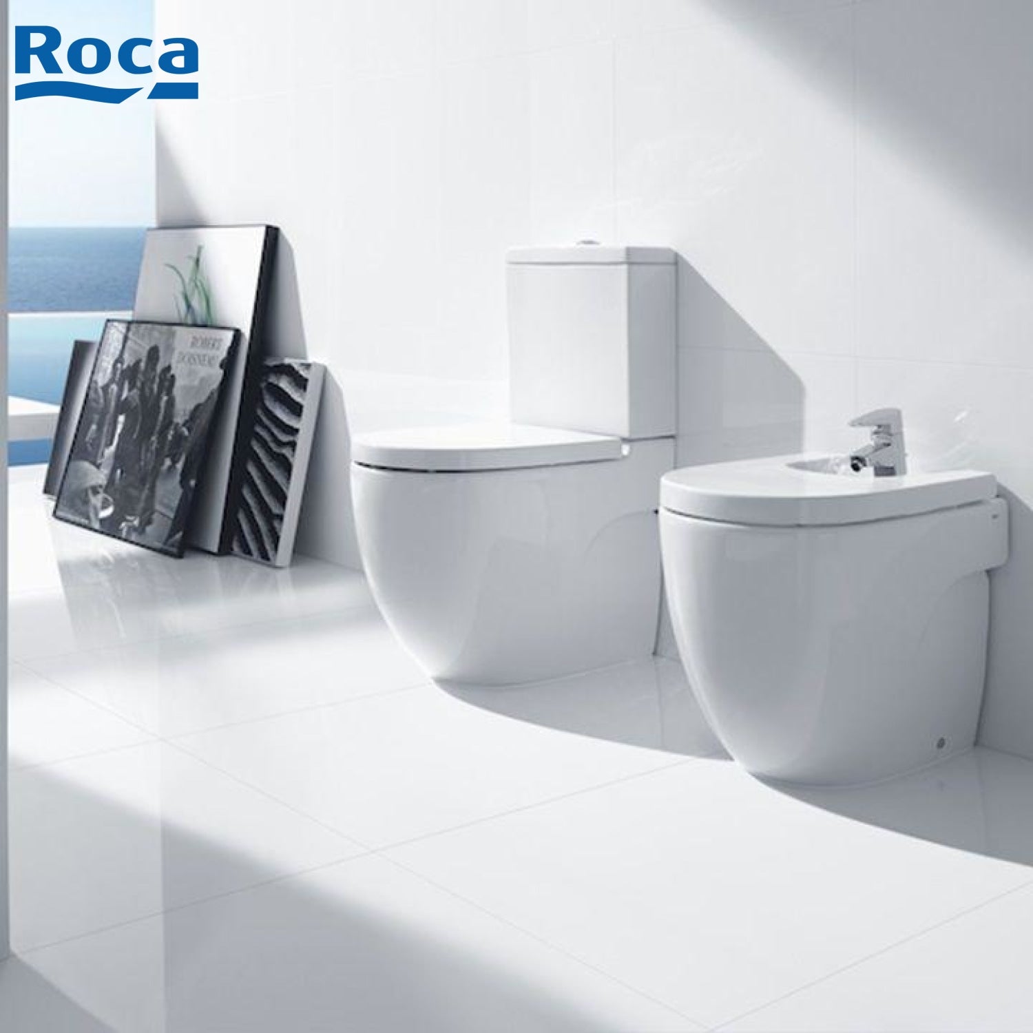 ROCA N-Meridian 自由咀分體座廁配油壓板套裝 341242+342248+8012AC 白色
