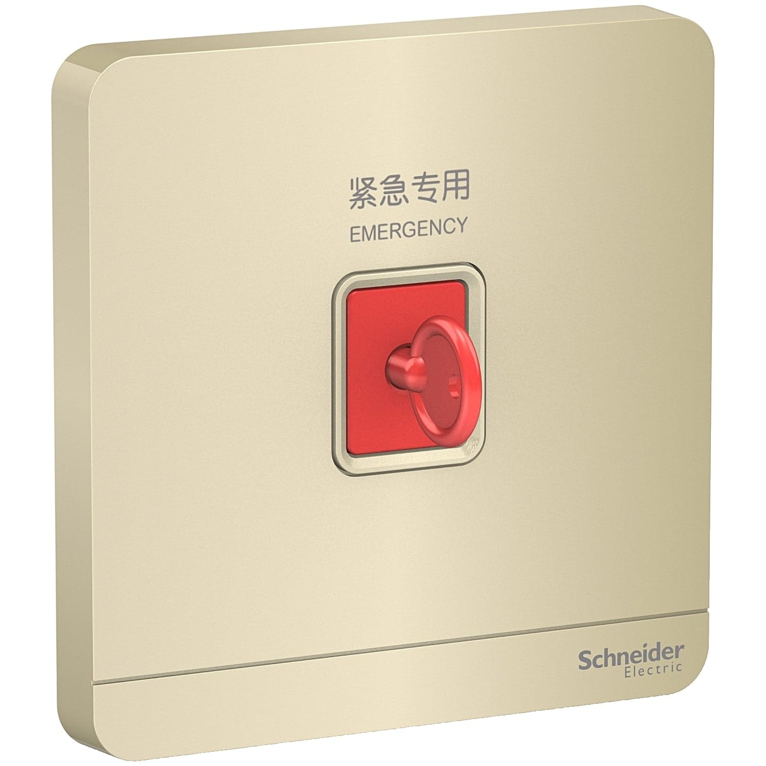 Schneider 施耐德 E8331KPB_WG_C5 緊急按鈕連鎖匙復位鍵 (沉醉金)